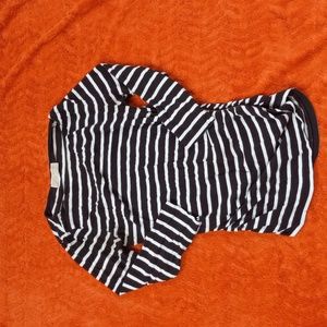 Michael Kors striped side zip t shirt